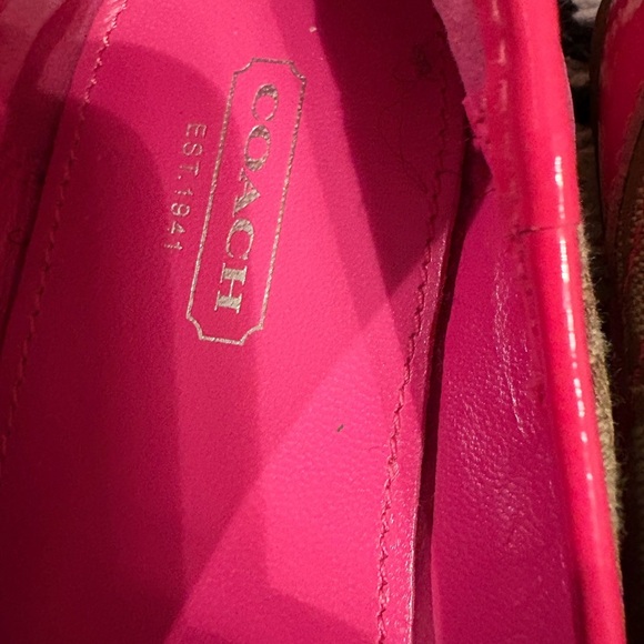 Coach Danni Women's Pink and Tan Flats size 7. - Picture 2 of 8